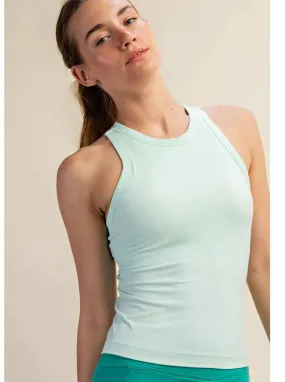 Butter Sleeveless Racer Back Tank - Morning Mint