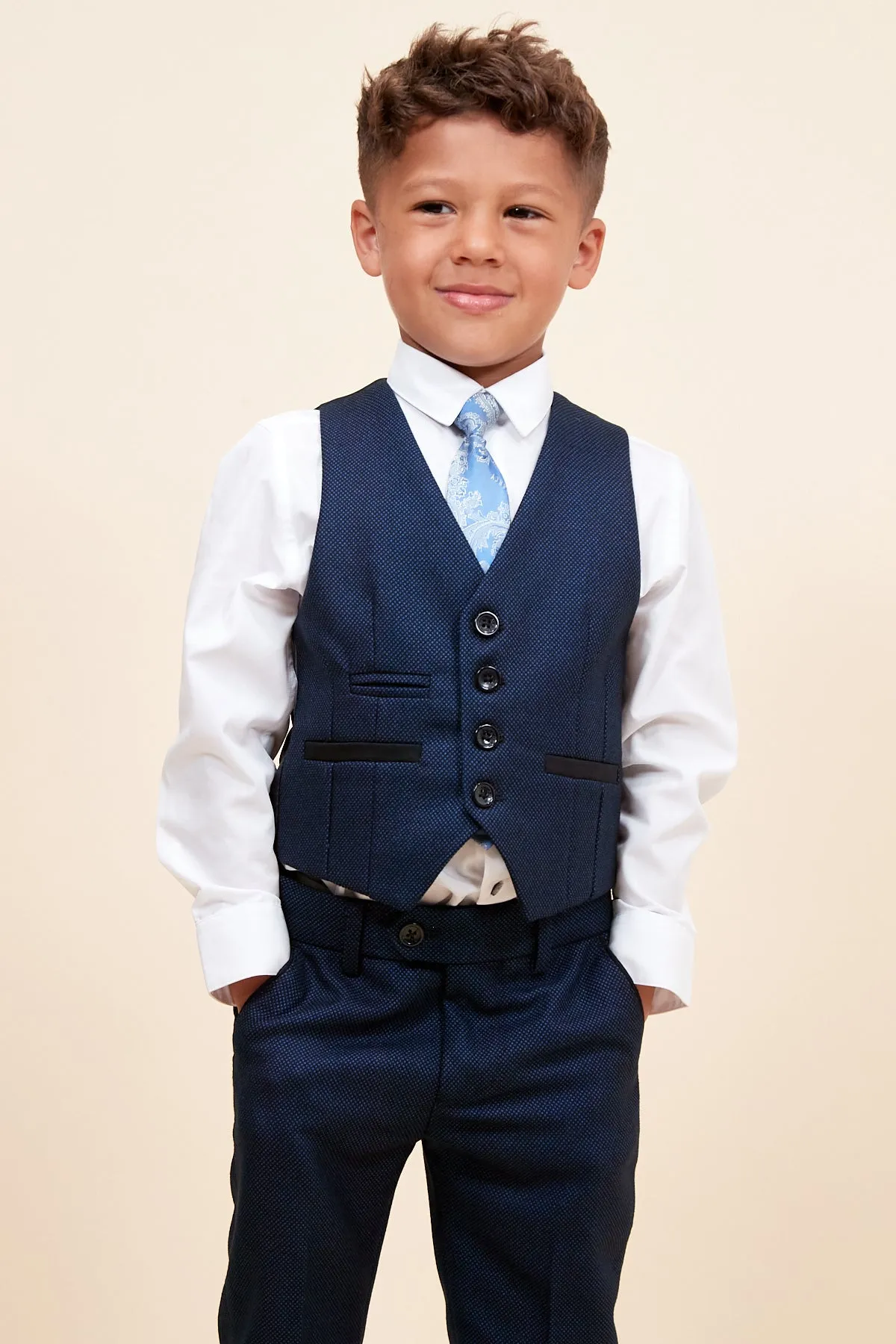 CALLUM - Childrens Blue Three Piece Suit