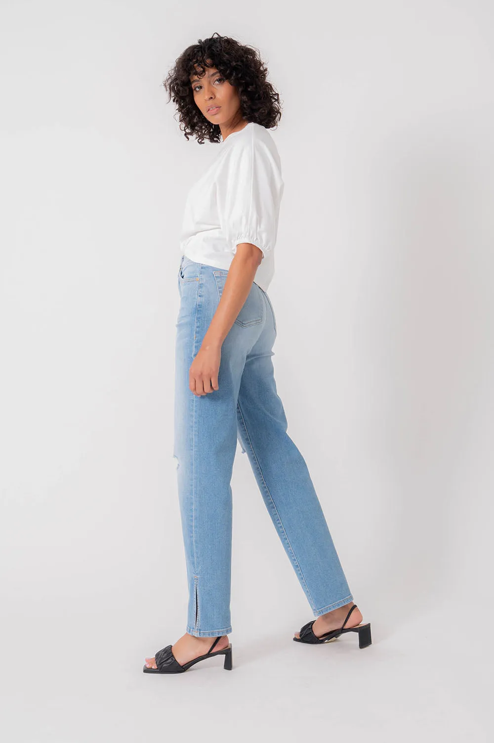 Cara Side Slit Slim Straight