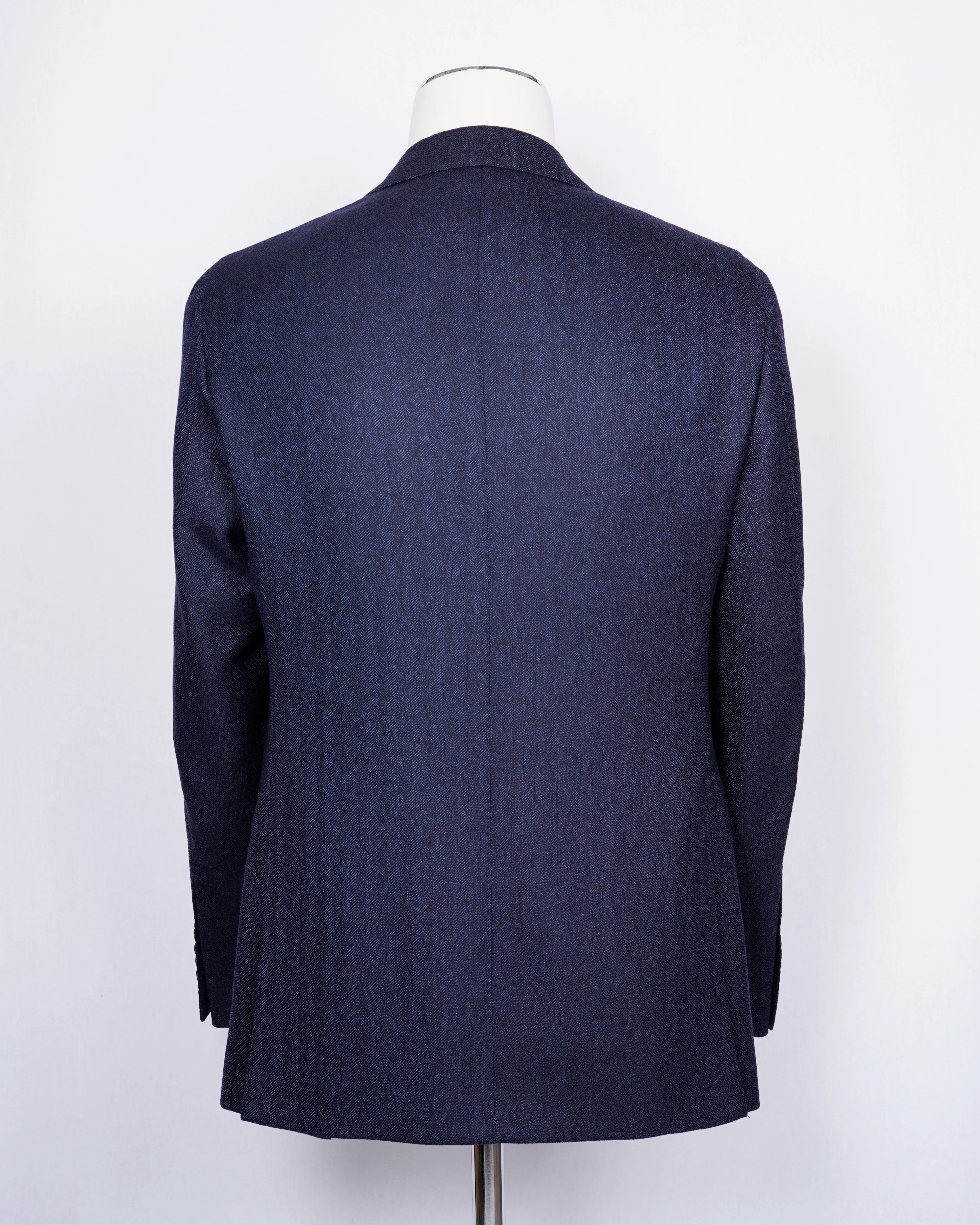 Caruso Blue Melangé Herringbone Jacket