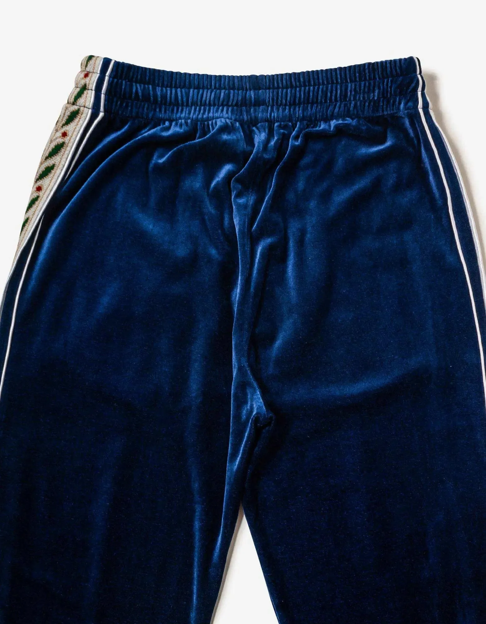 Casablanca Navy Blue Laurel Velour Track Pants