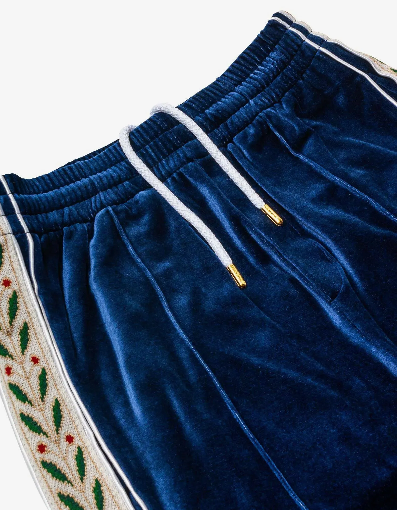 Casablanca Navy Blue Laurel Velour Track Pants