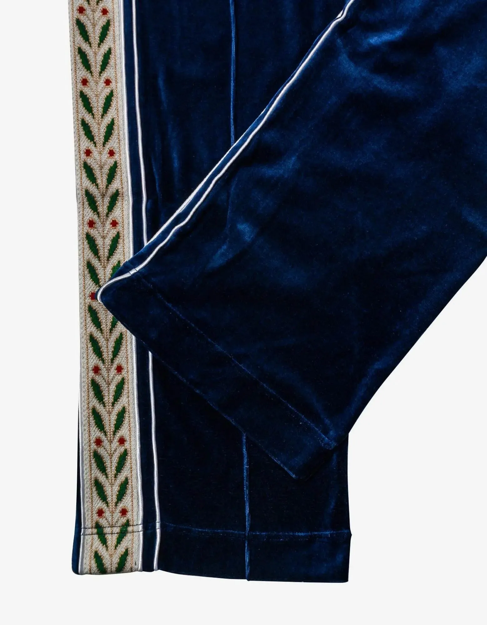 Casablanca Navy Blue Laurel Velour Track Pants