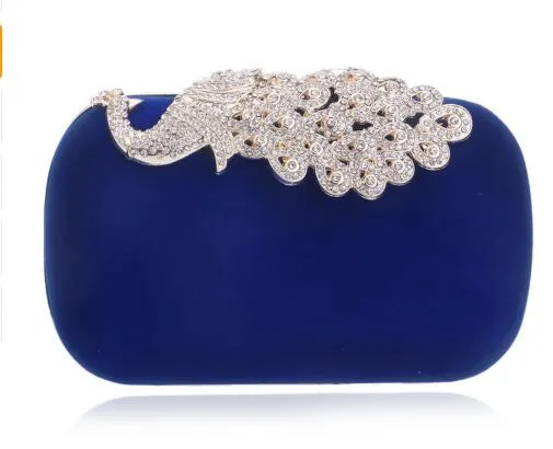 Chain Shoulder Women Evening Bags Velvet  Small Clutch Fashion Bags