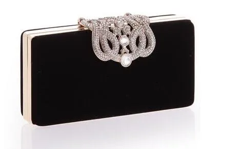 Chain Shoulder Women Evening Bags Velvet  Small Clutch Fashion Bags