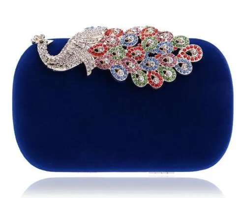 Chain Shoulder Women Evening Bags Velvet  Small Clutch Fashion Bags