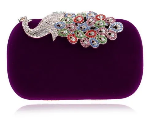 Chain Shoulder Women Evening Bags Velvet  Small Clutch Fashion Bags