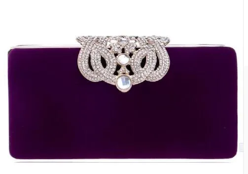 Chain Shoulder Women Evening Bags Velvet  Small Clutch Fashion Bags