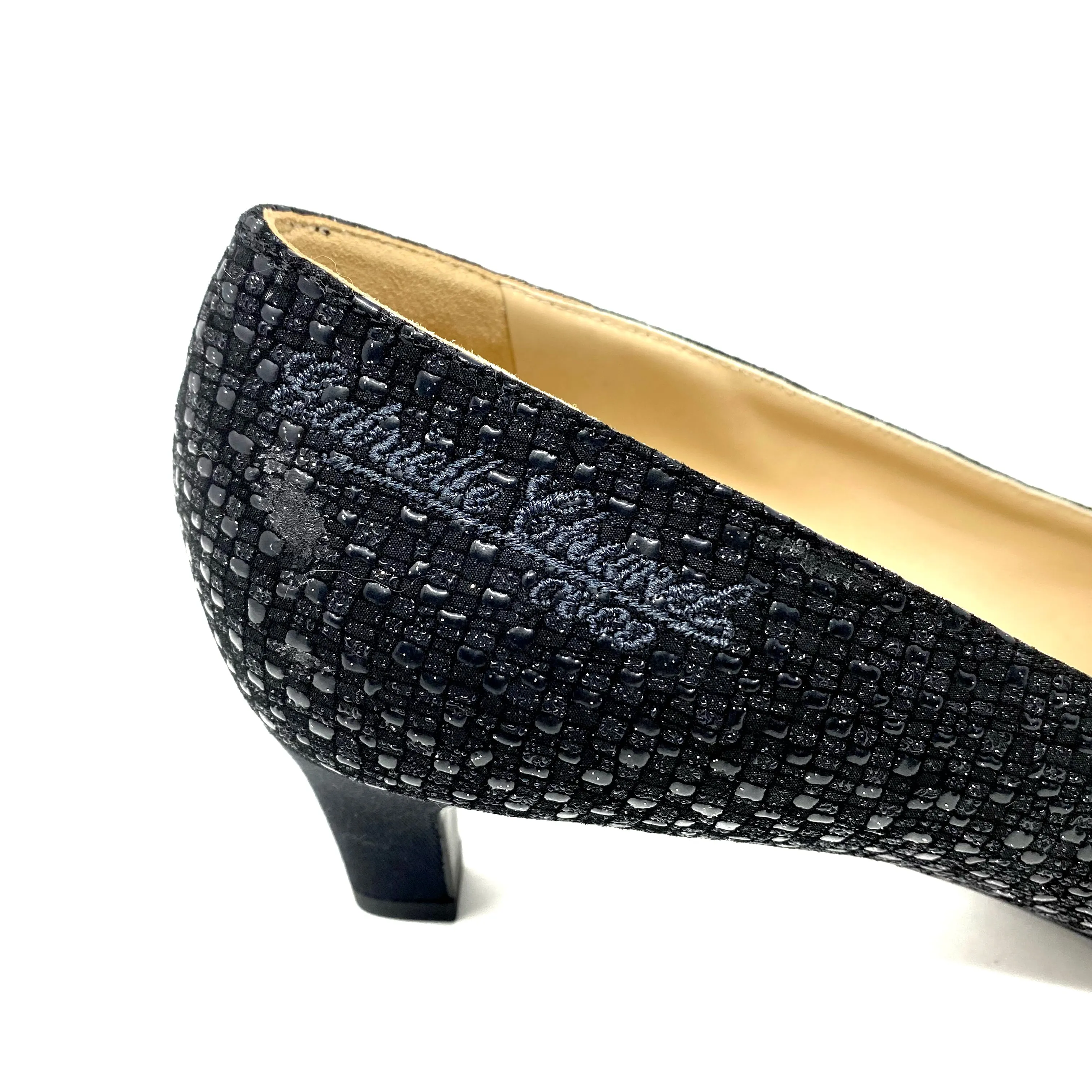 CHANEL Black Tweed Gabrielle Coco Chanel Pump G33086 Size 42