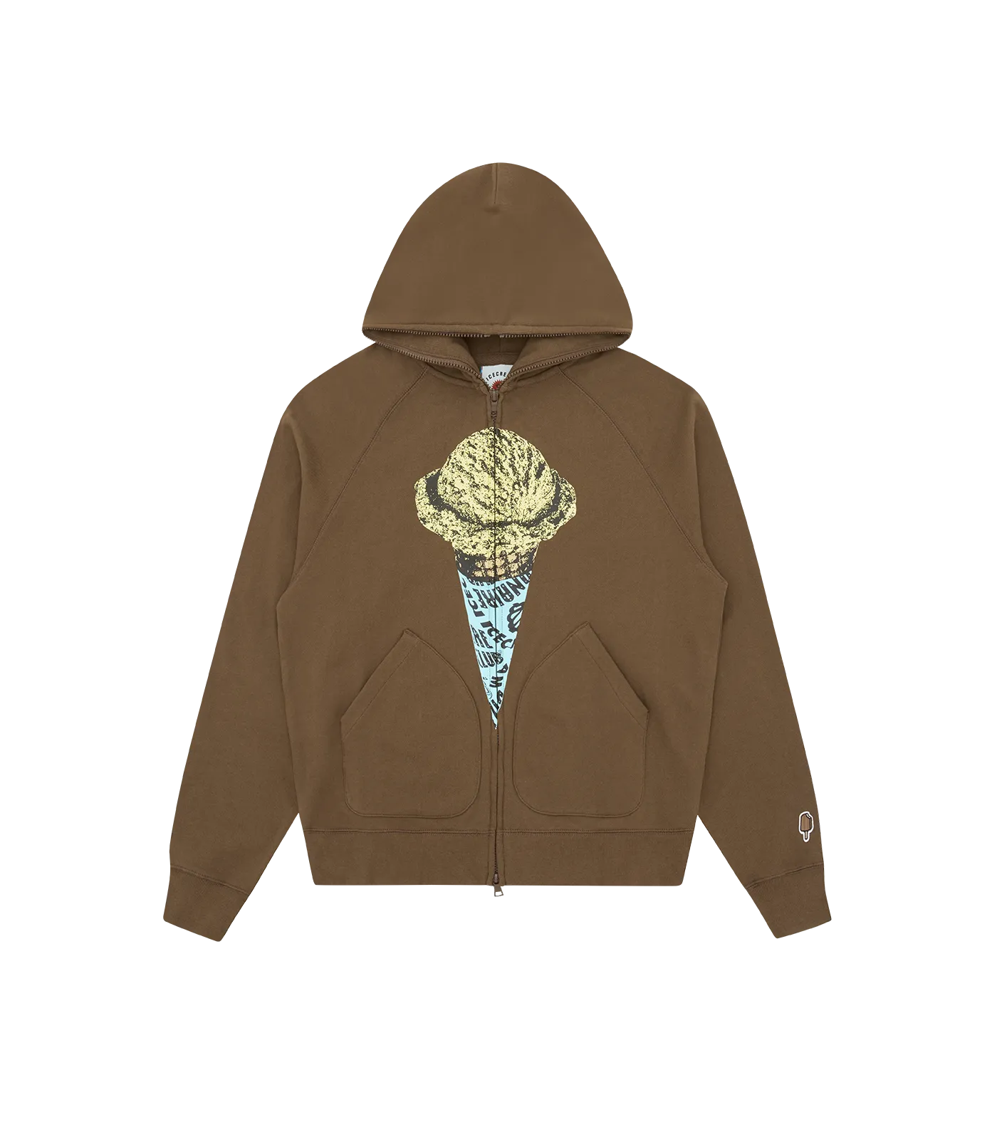 CONE ZIP HOOD - BROWN