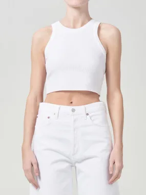 Cropped Bailey Tank in White