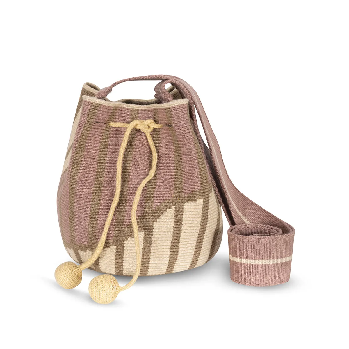 Crossbody Bucket Bag - Brown