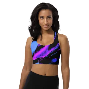 Dancing Blue Long line Sports Bra