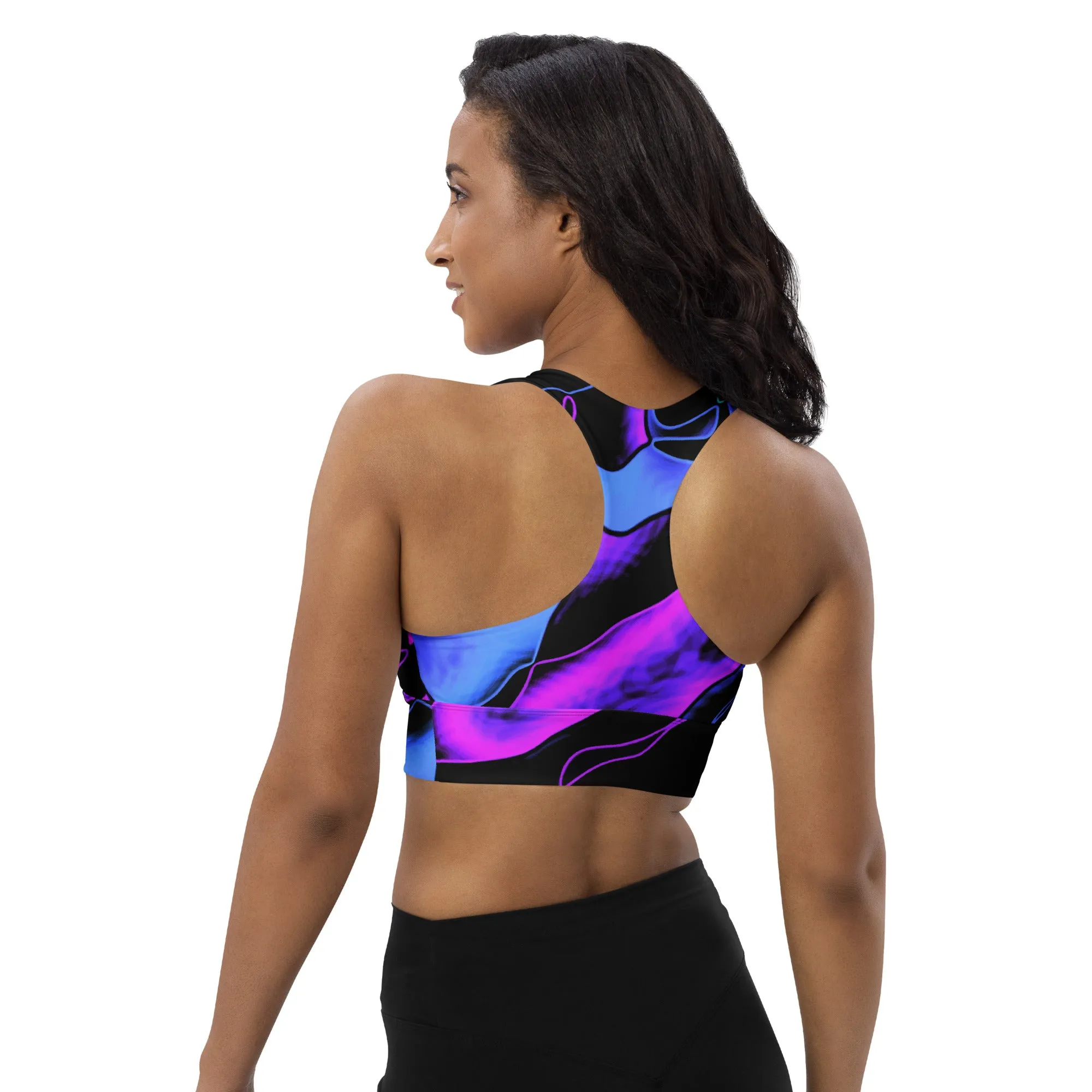 Dancing Blue Long line Sports Bra