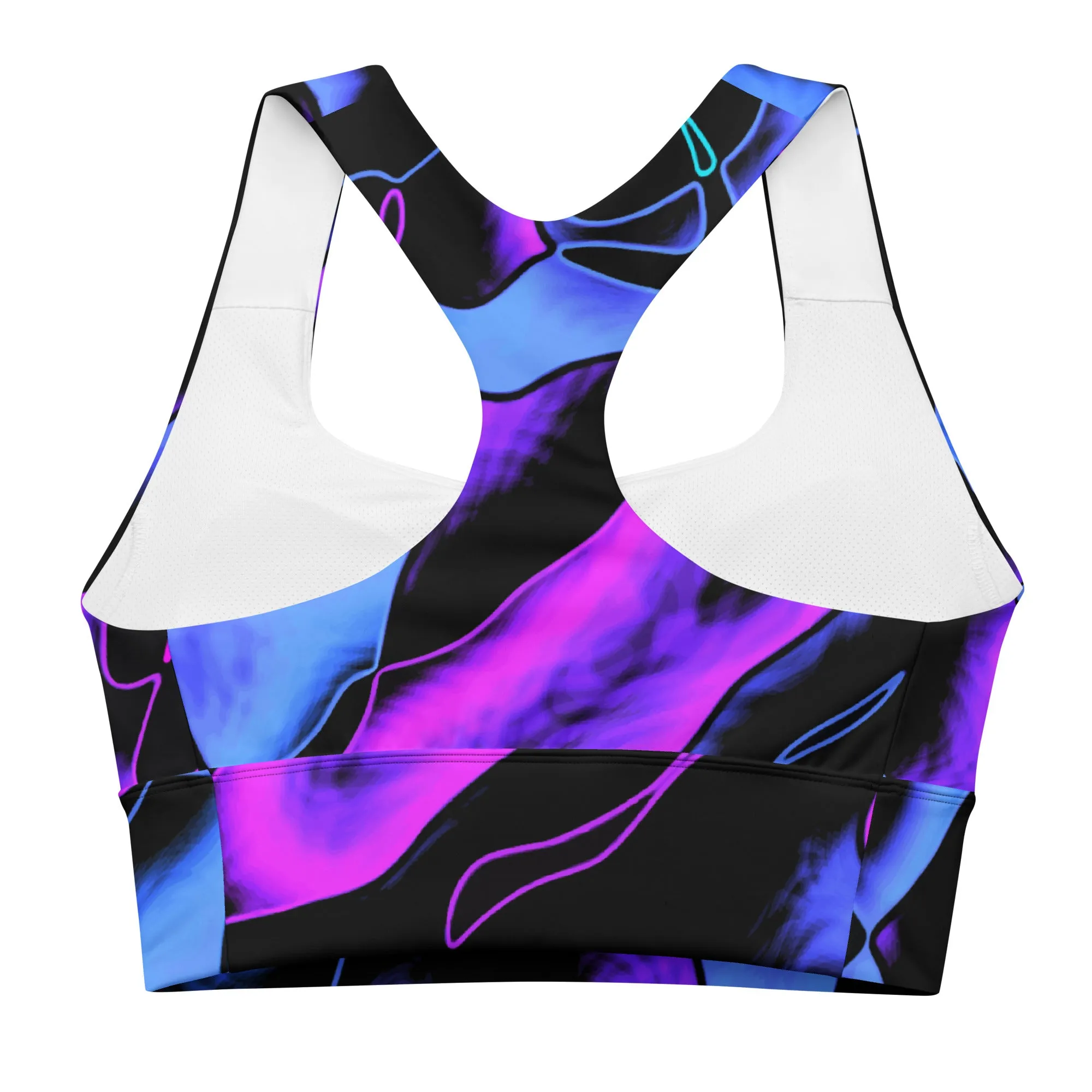 Dancing Blue Long line Sports Bra