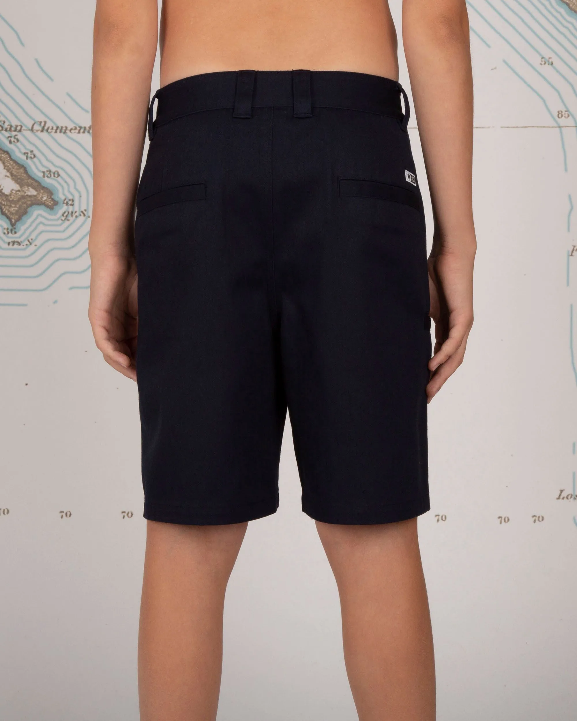 Deckhand Boys Navy Chino Short