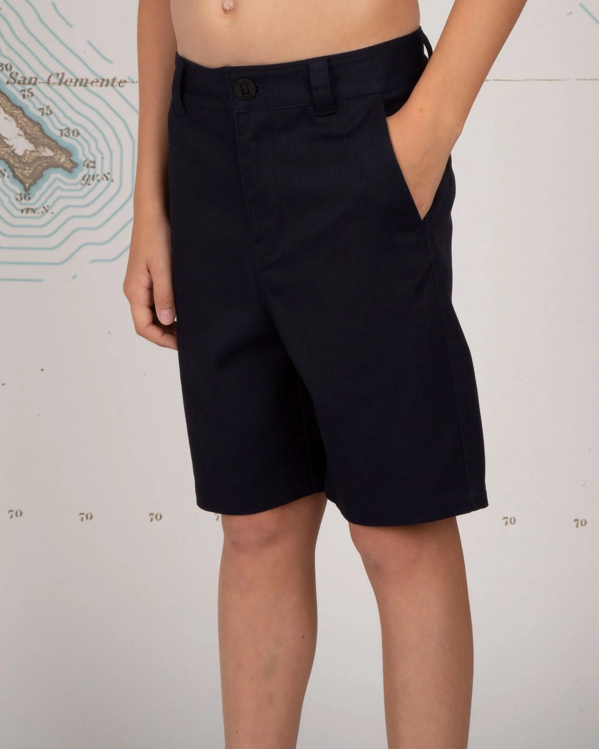 Deckhand Boys Navy Chino Short