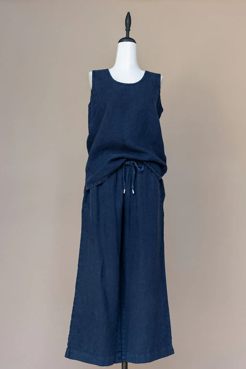 Dolcezza - Linen Pant - Dark Navy