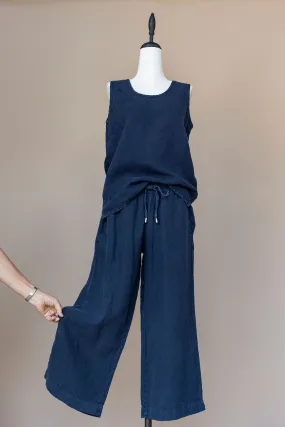 Dolcezza - Linen Pant - Dark Navy