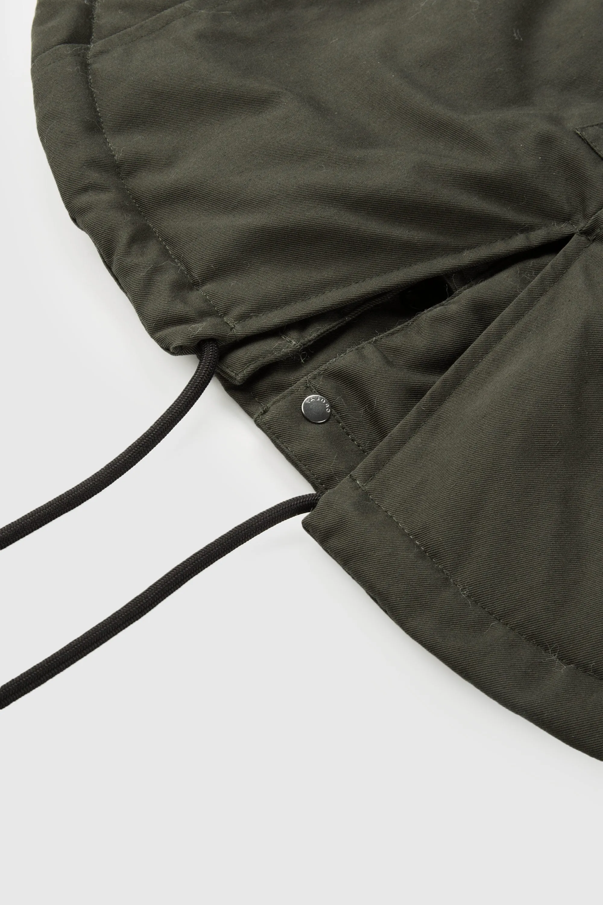 Drawstring Waist Fleece Lined Parka