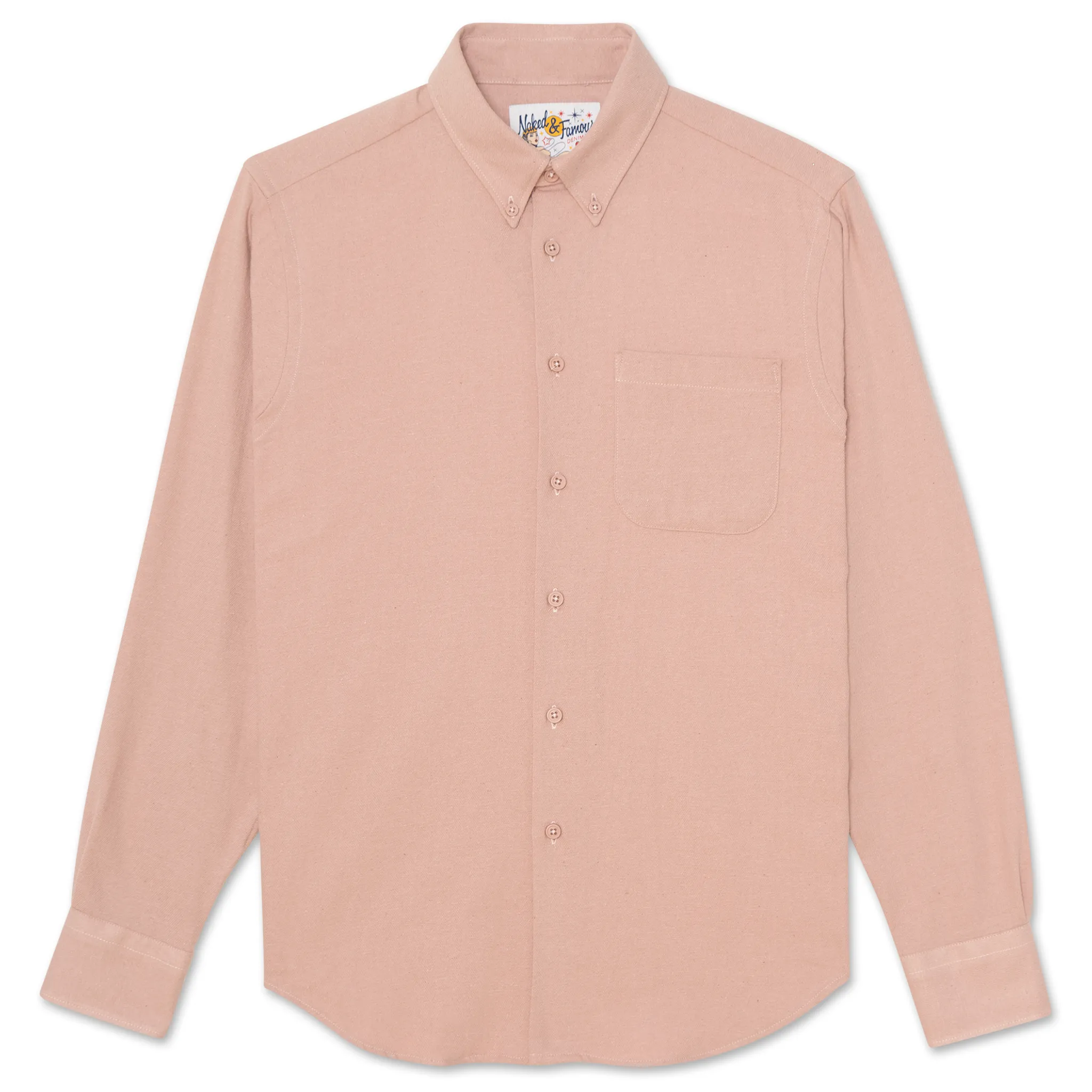 Easy Shirt - Cotton Silk Blend Twill - Pink