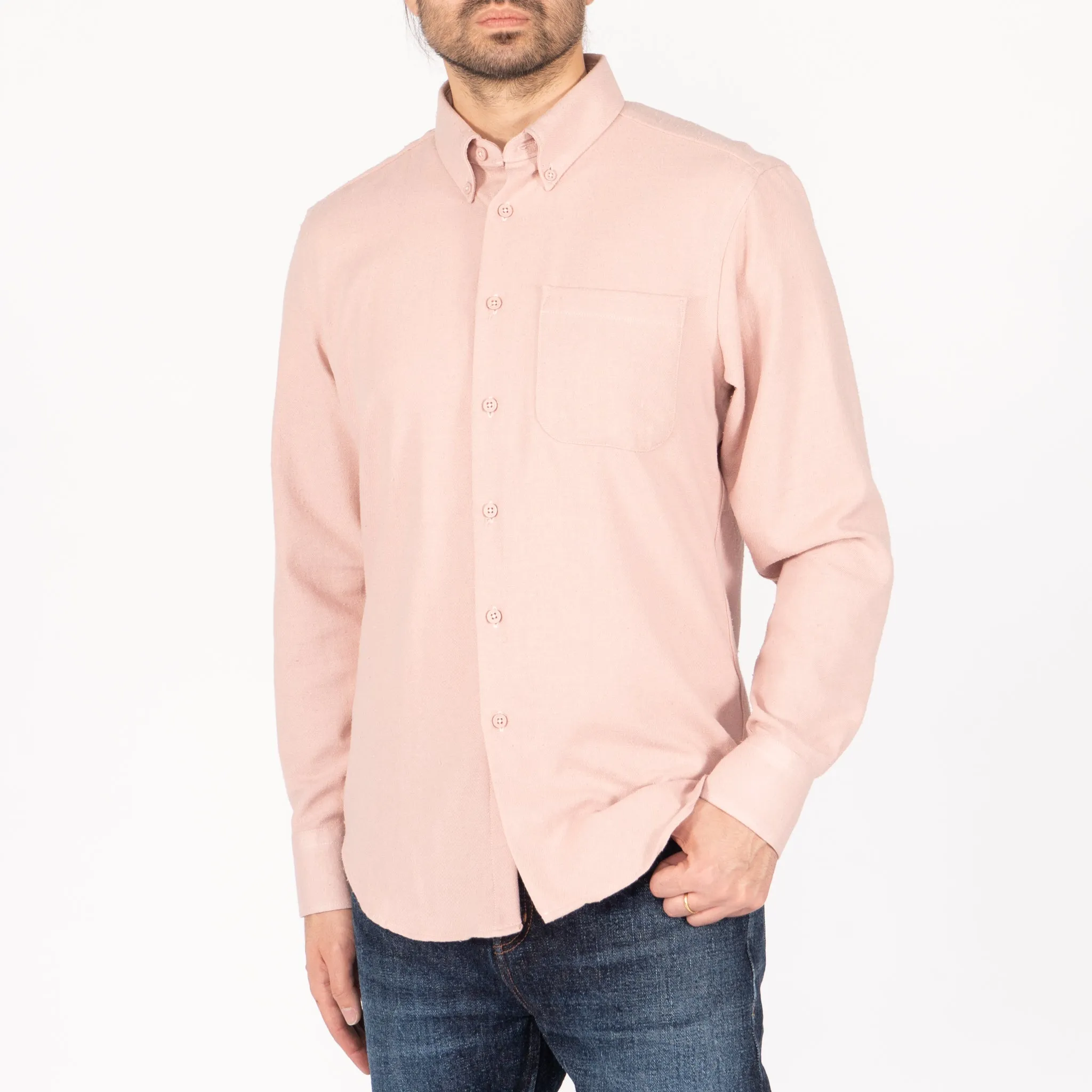 Easy Shirt - Cotton Silk Blend Twill - Pink