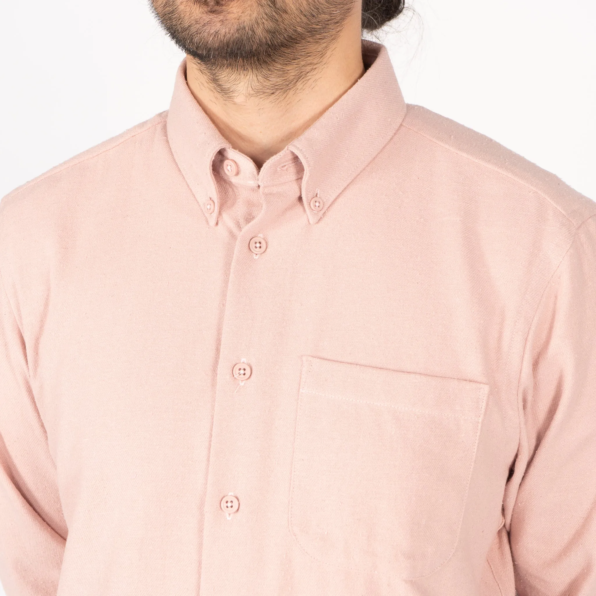 Easy Shirt - Cotton Silk Blend Twill - Pink