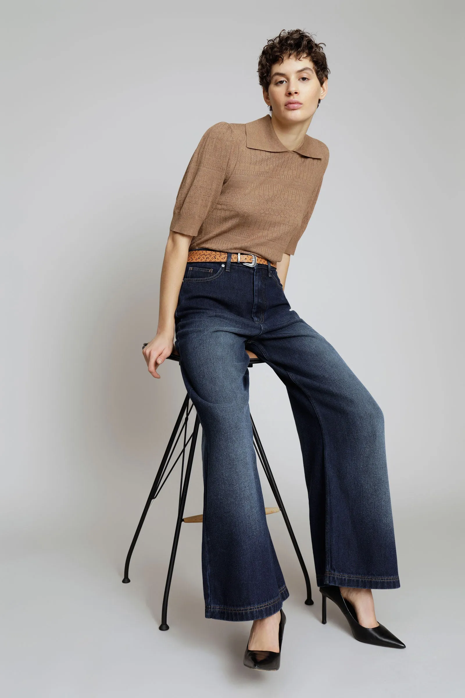 Ecube Tencel Wide-Leg Jeans