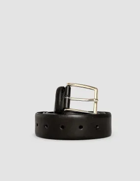 Elastic Leather Belt Black