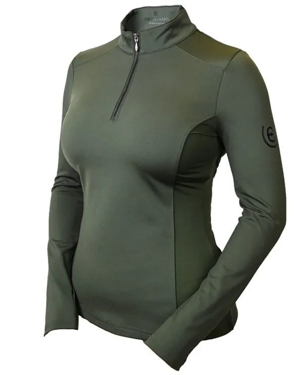 Equestrian Stockholm Long Sleeved Vision Top DEEP OLIVINE