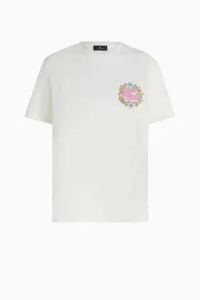 Etro Logo Embroidery T-Shirt - White