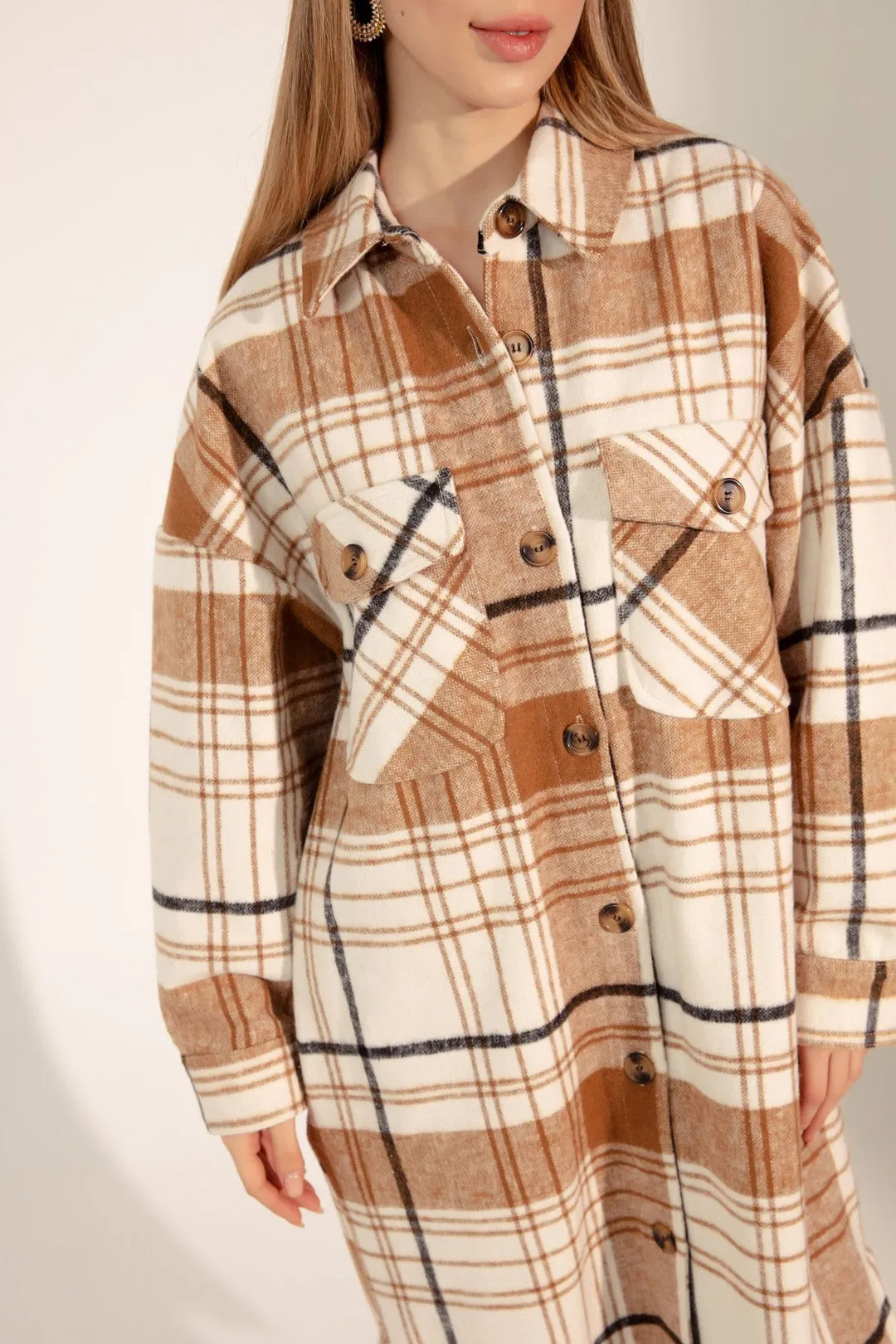 Female Plaid Patterned Shirt