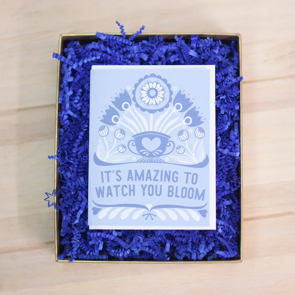 flower congratulations card, so proud of you card for congrats, love watching you bloom card