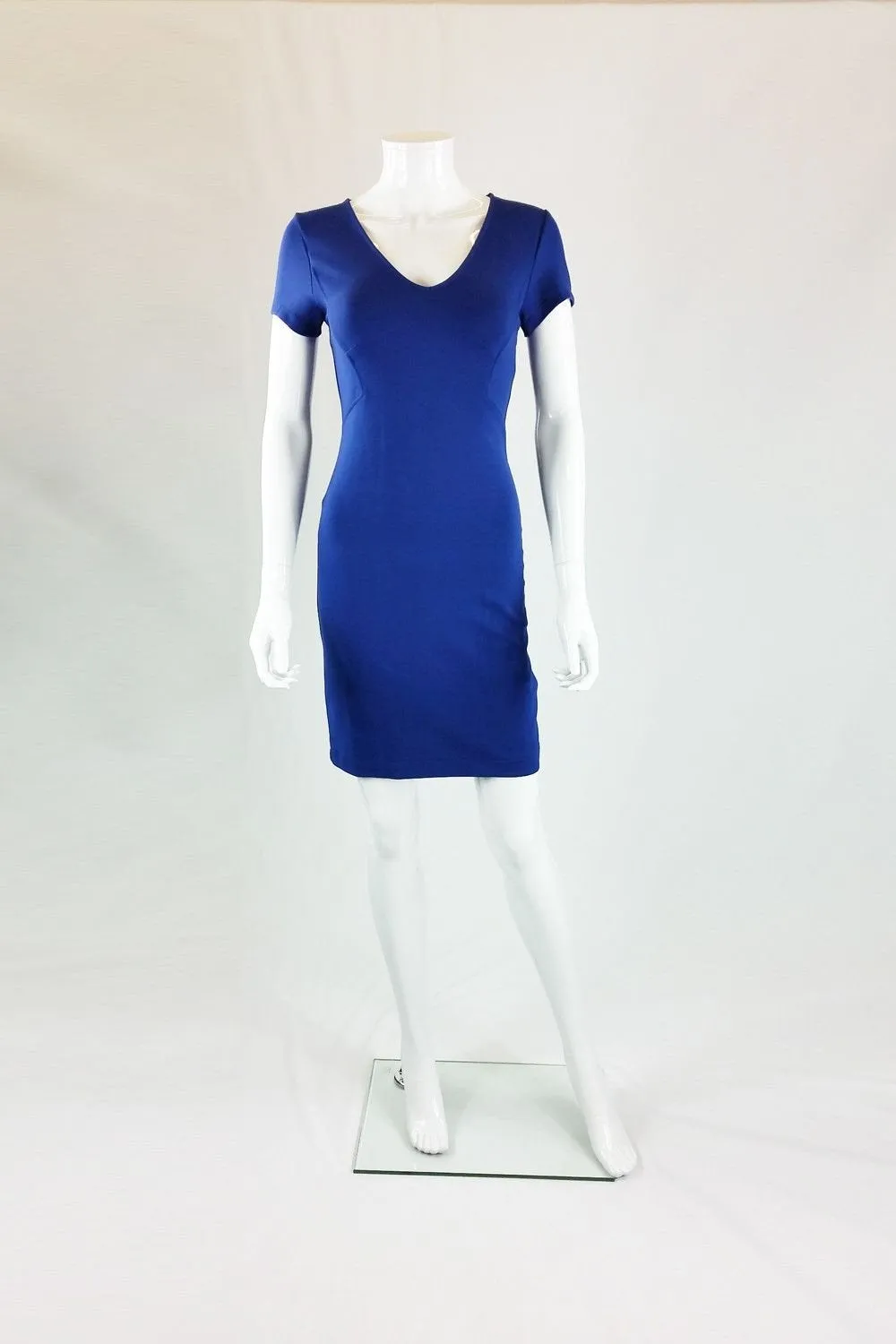 FRENCH CONNECTION Marie Cut Out Maya Blue Body Con Dress (UK 8)