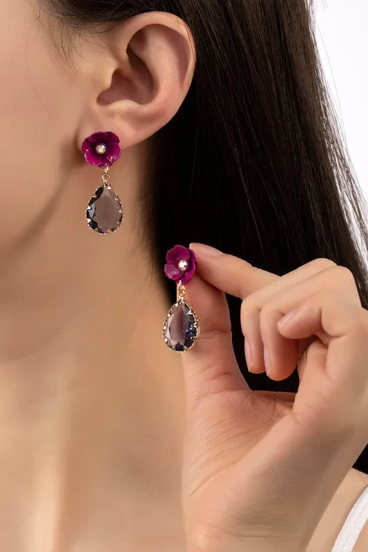 Fuchsia Stud Earrings