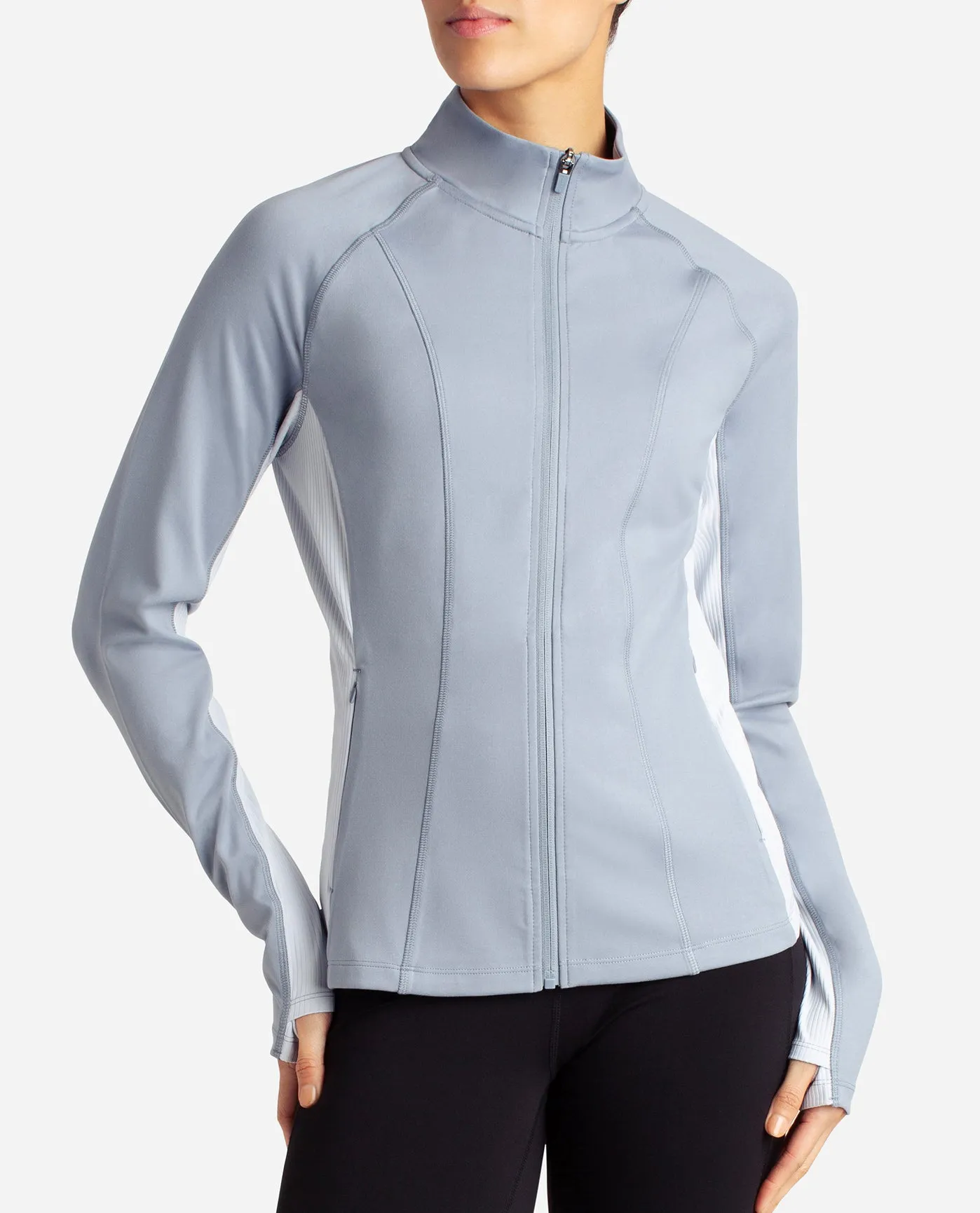 Full-Zip Colorblocked Yoga Jacket