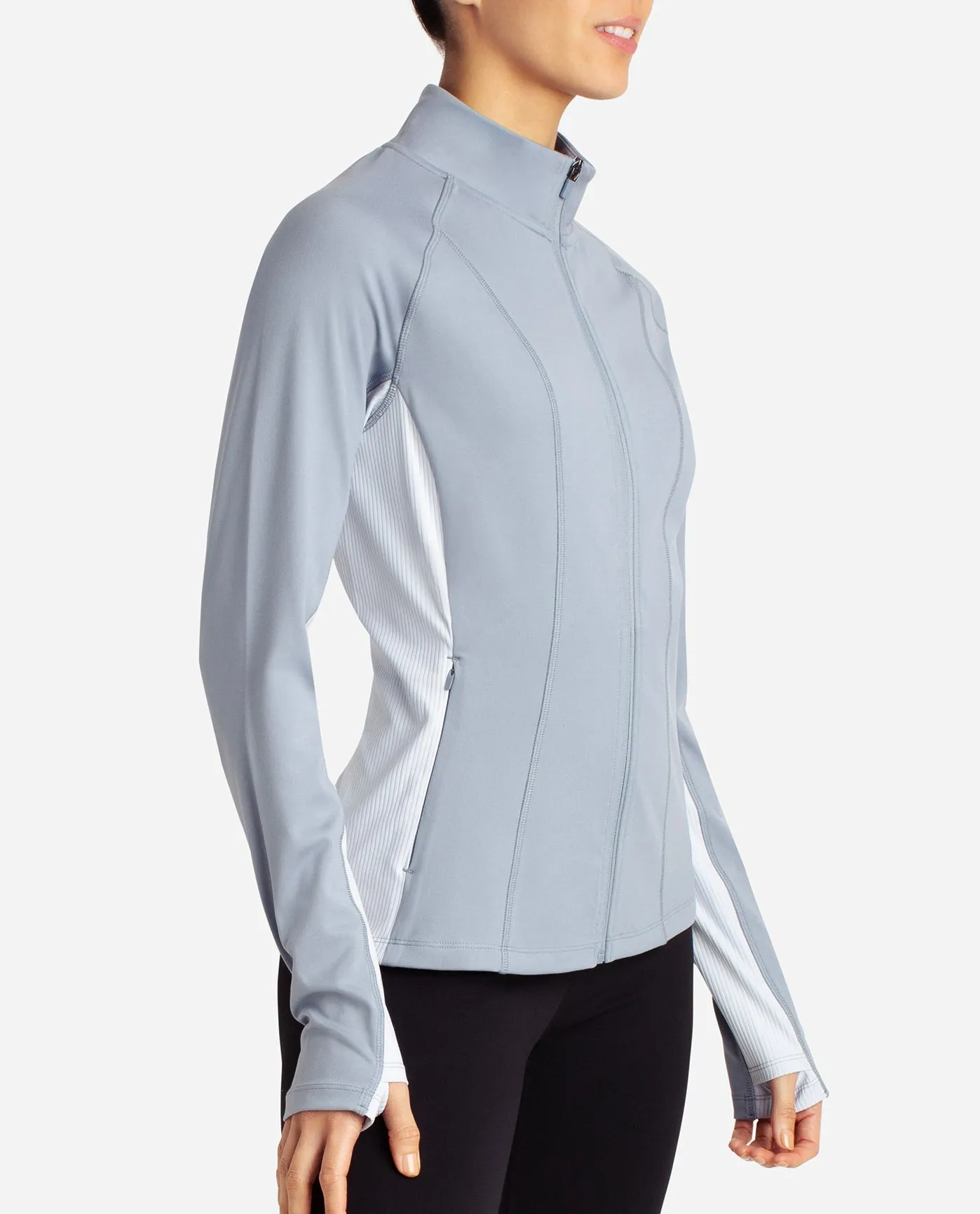 Full-Zip Colorblocked Yoga Jacket