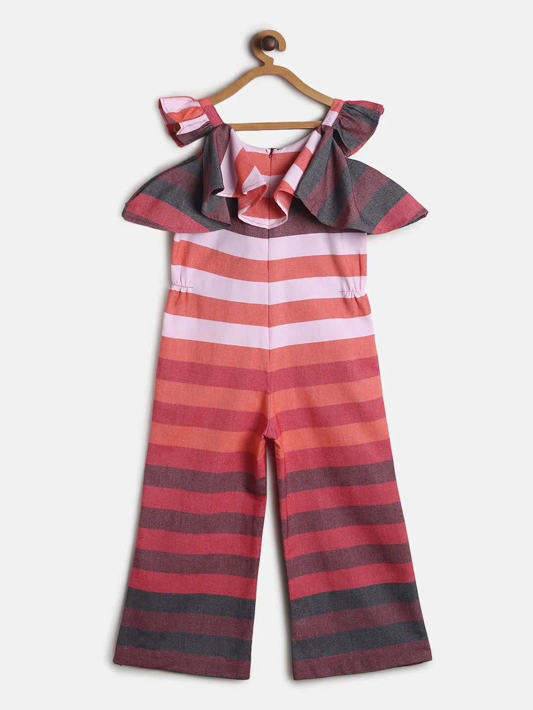 Girls Regular Fit Multi Color Cotton Jumpsuit