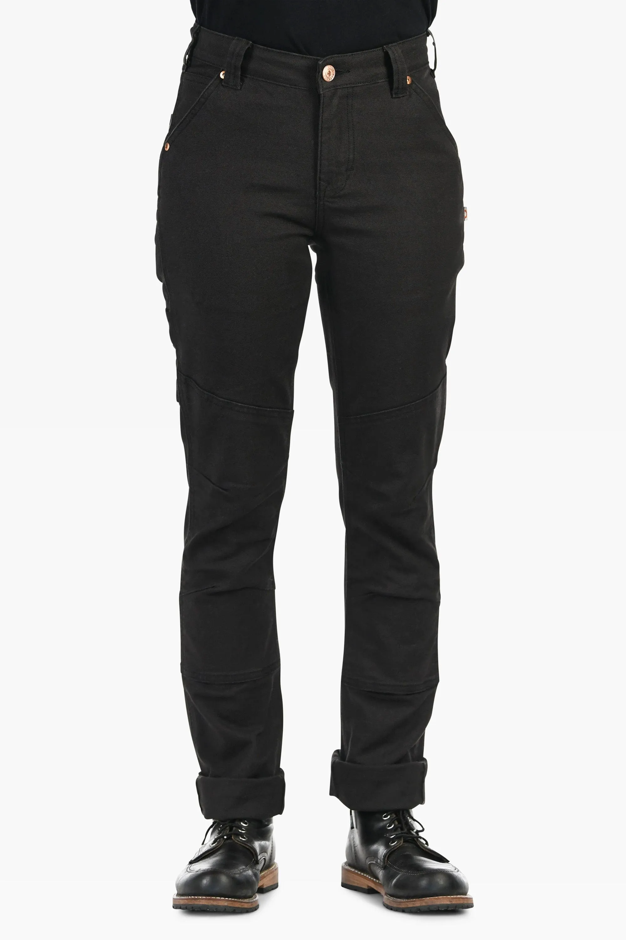 GO TO Stretch Canvas Pants in Carbon Black