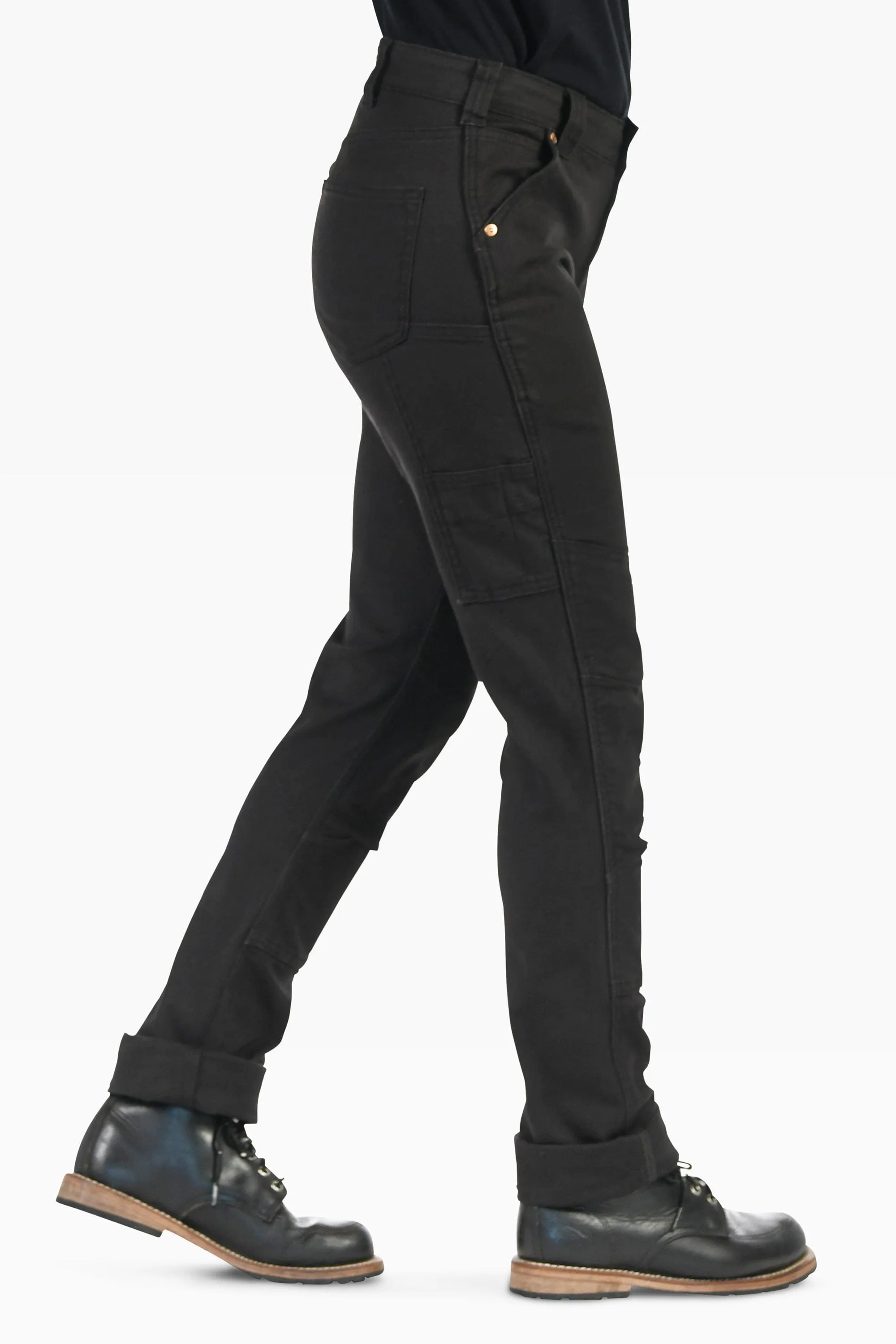 GO TO Stretch Canvas Pants in Carbon Black