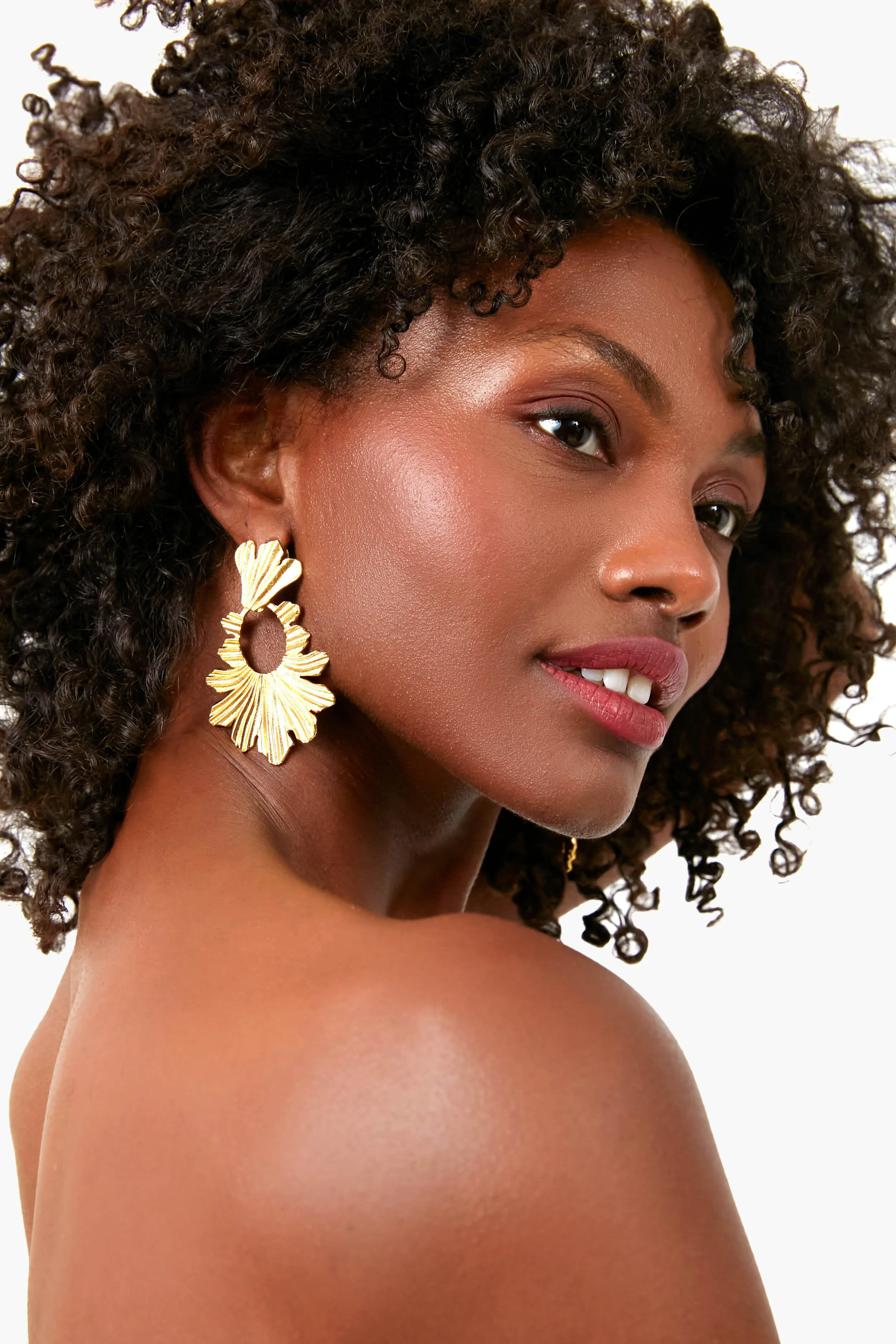 Gold Fleur Earrings