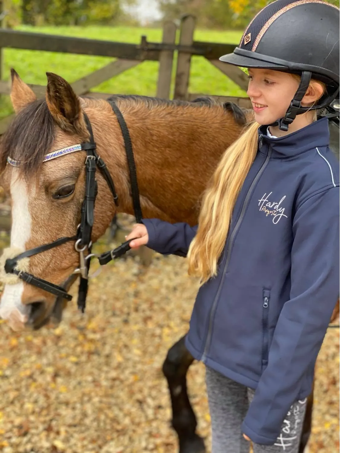 Hardy Equestrian Children's Rising Star Navy Soft Shell Jacket