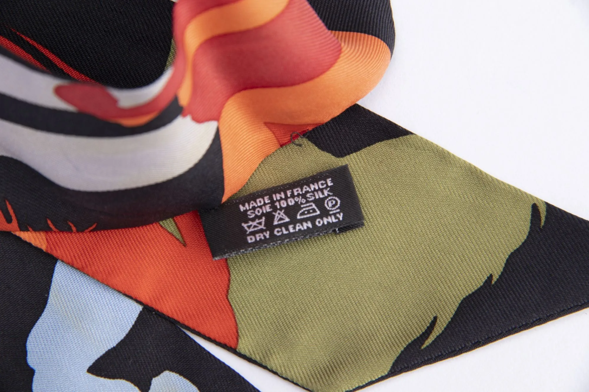 Hermes Silk Twilly Multicolor Black Base Running Horses