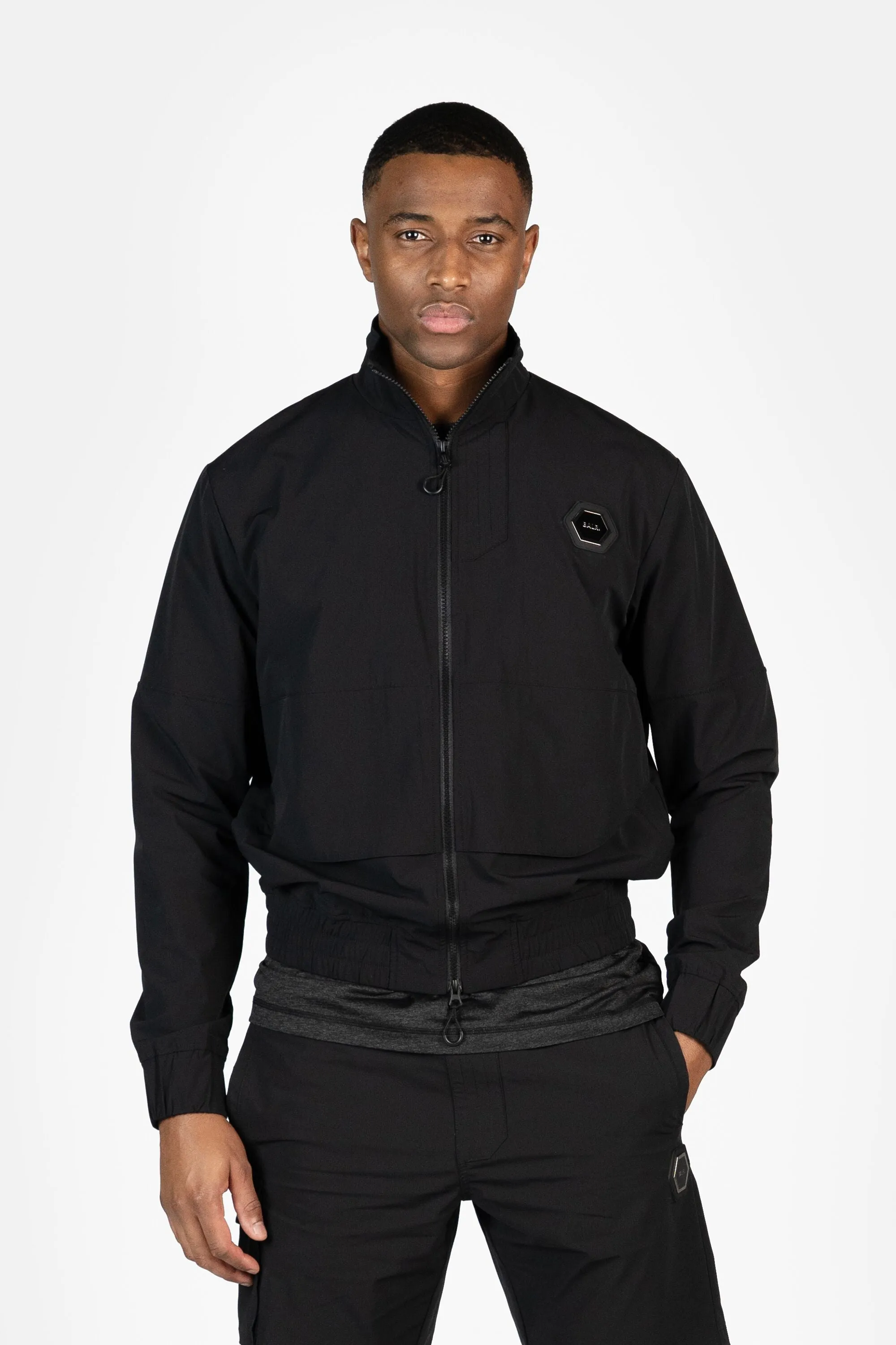 Hexline Slim Fit Track Jacket Jet Black