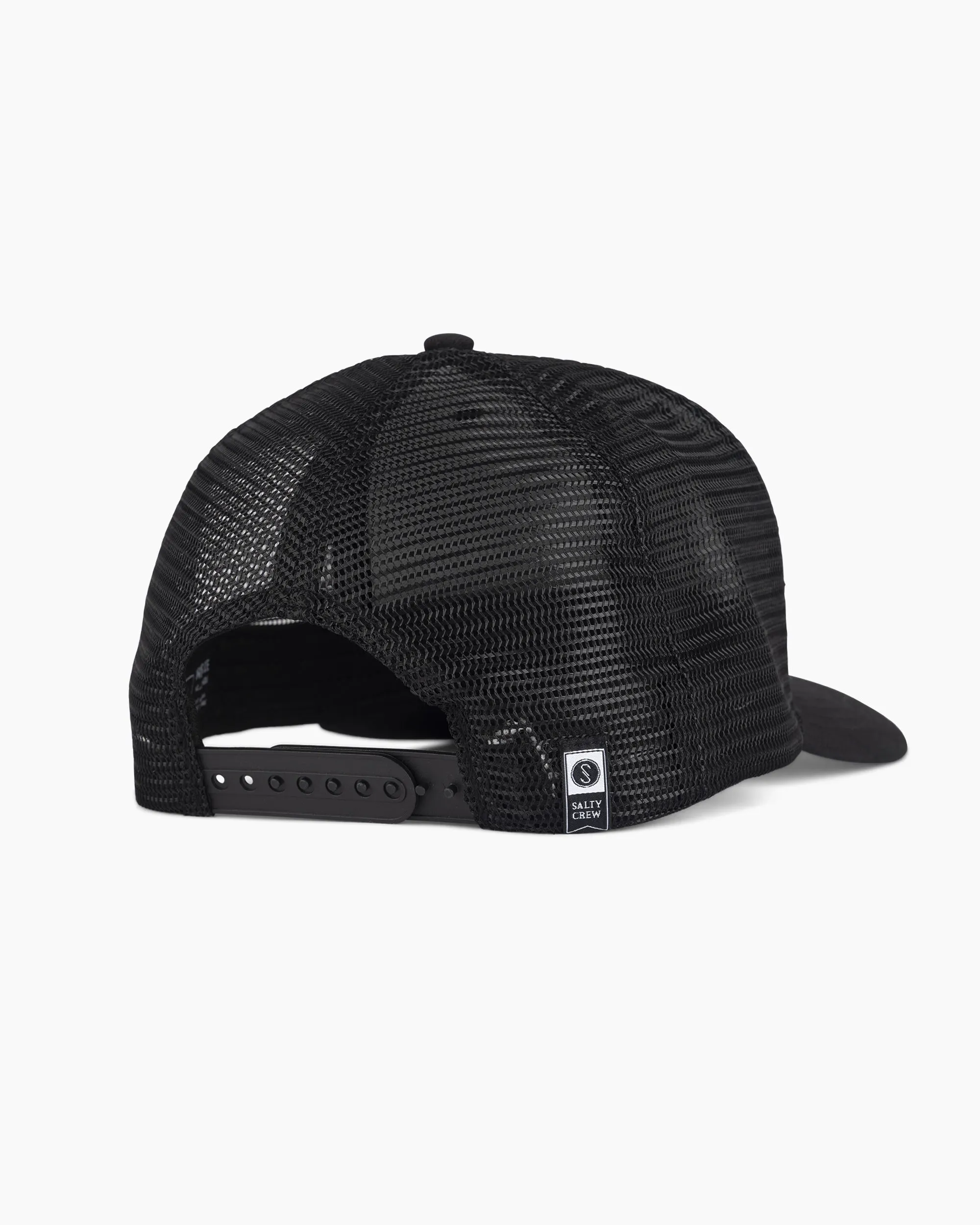 Hook Up Twill Black Retro Trucker