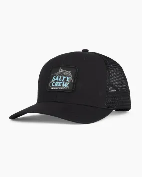 Hook Up Twill Black Retro Trucker