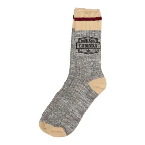 ICONIC CANADIAN SOCK STRIPED WITH BEAR