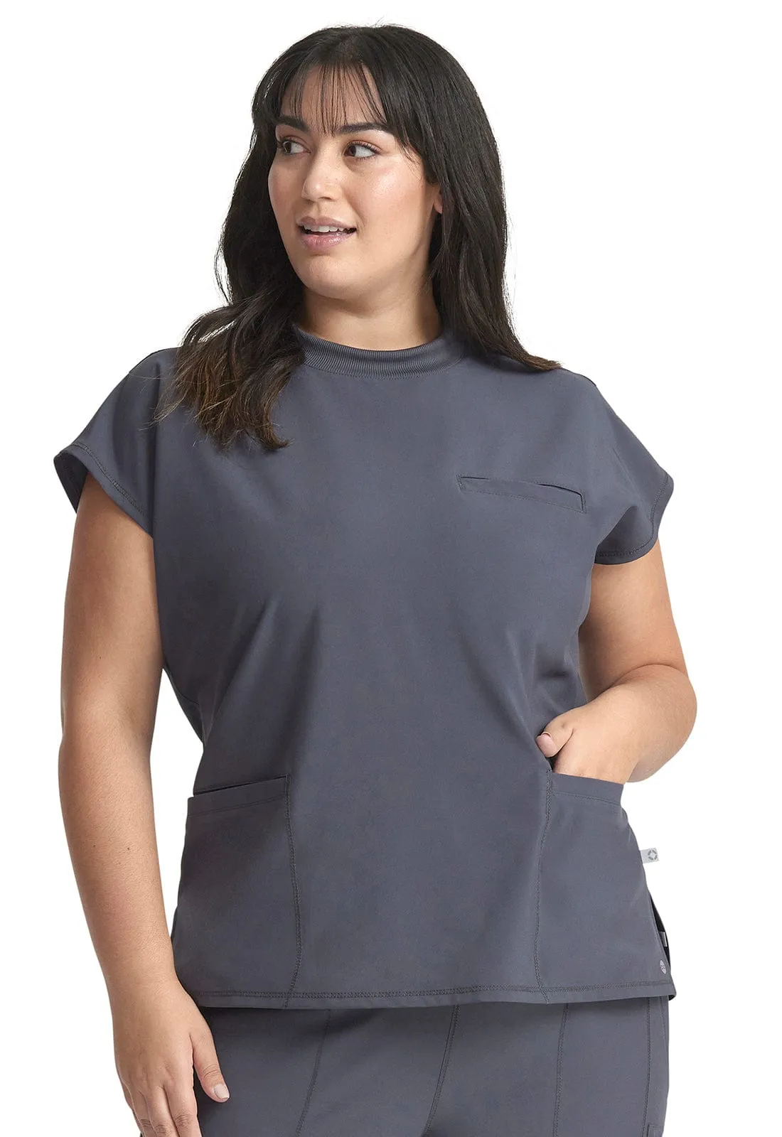 Infinity Mock Neck Scrub Top CK742A