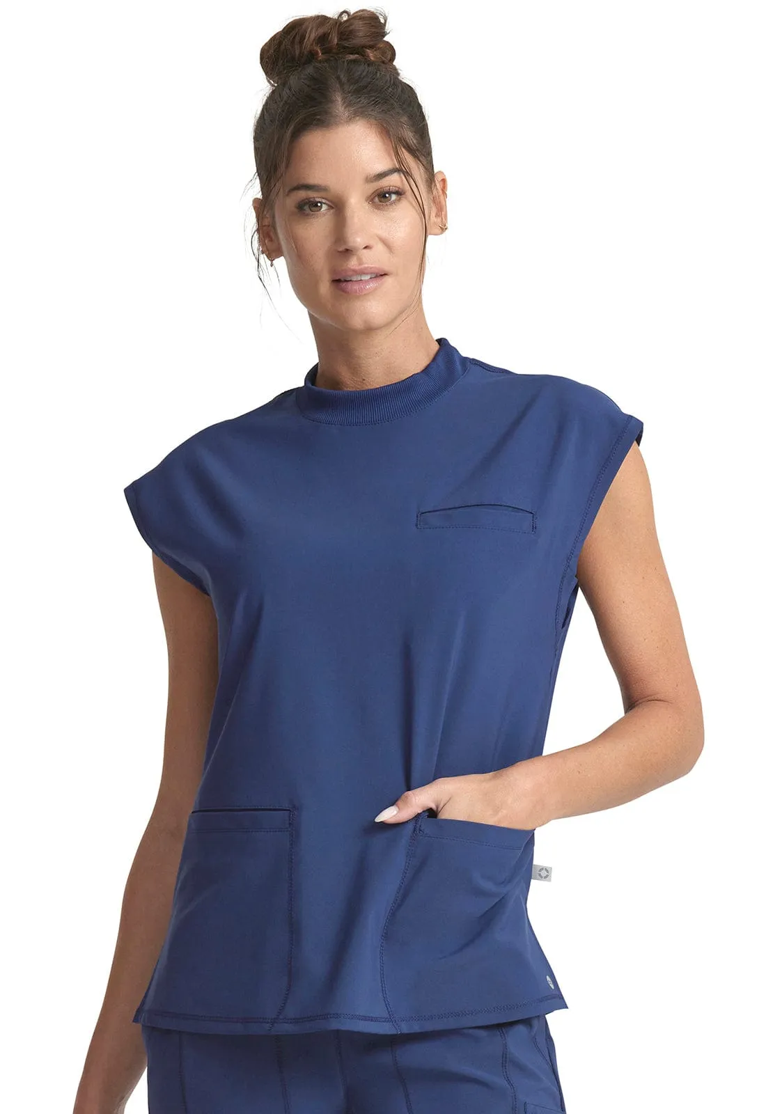 Infinity Mock Neck Scrub Top CK742A