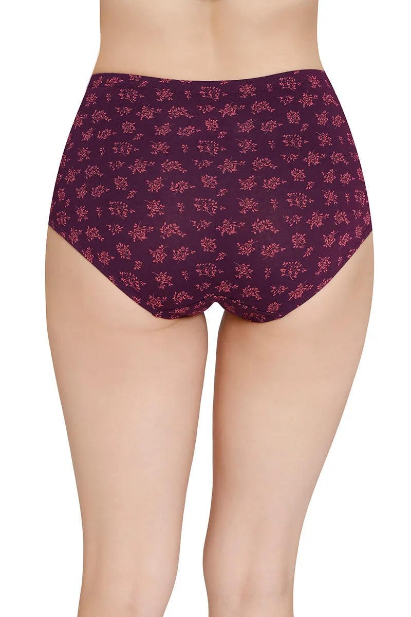 Inner Elastic Printed High Rise Full Brief Panty (Pack of 3)